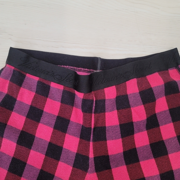 VICTORIA SECRET Pink And Black Thermal Pajama Set Size Small - Picture 6 of 10